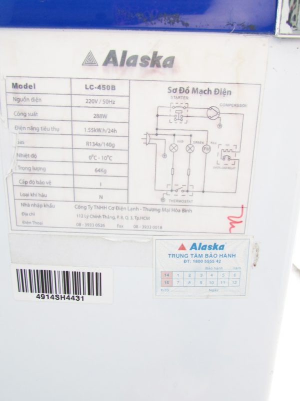 Tủ mát Alaska LC-450B 450 lít