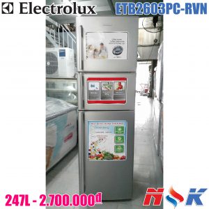Tủ lạnh Electrolux ETB2603PC-RVN 247 lít