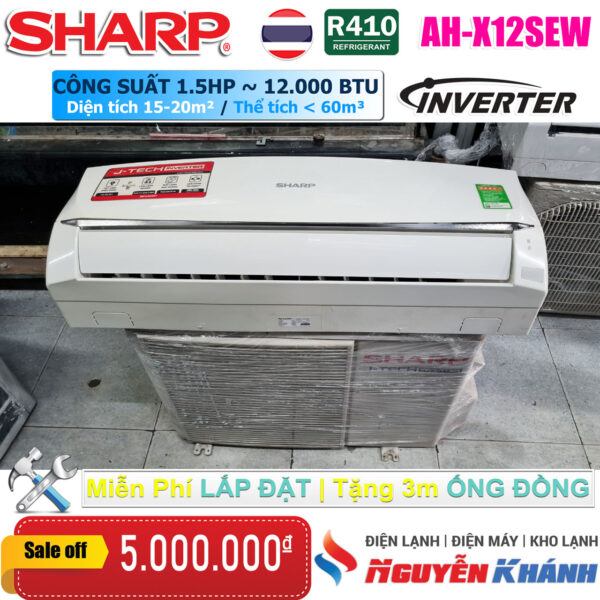 Máy lạnh Sharp Inverter AH-X12SEW (1.5Hp)