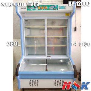 Tủ đông mát trưng bày siêu thị Xuecuns HY-1200C 580 lít