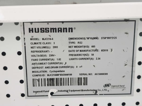 Tủ mát trưng bày siêu thị Hussmann MJC216-6 3000L