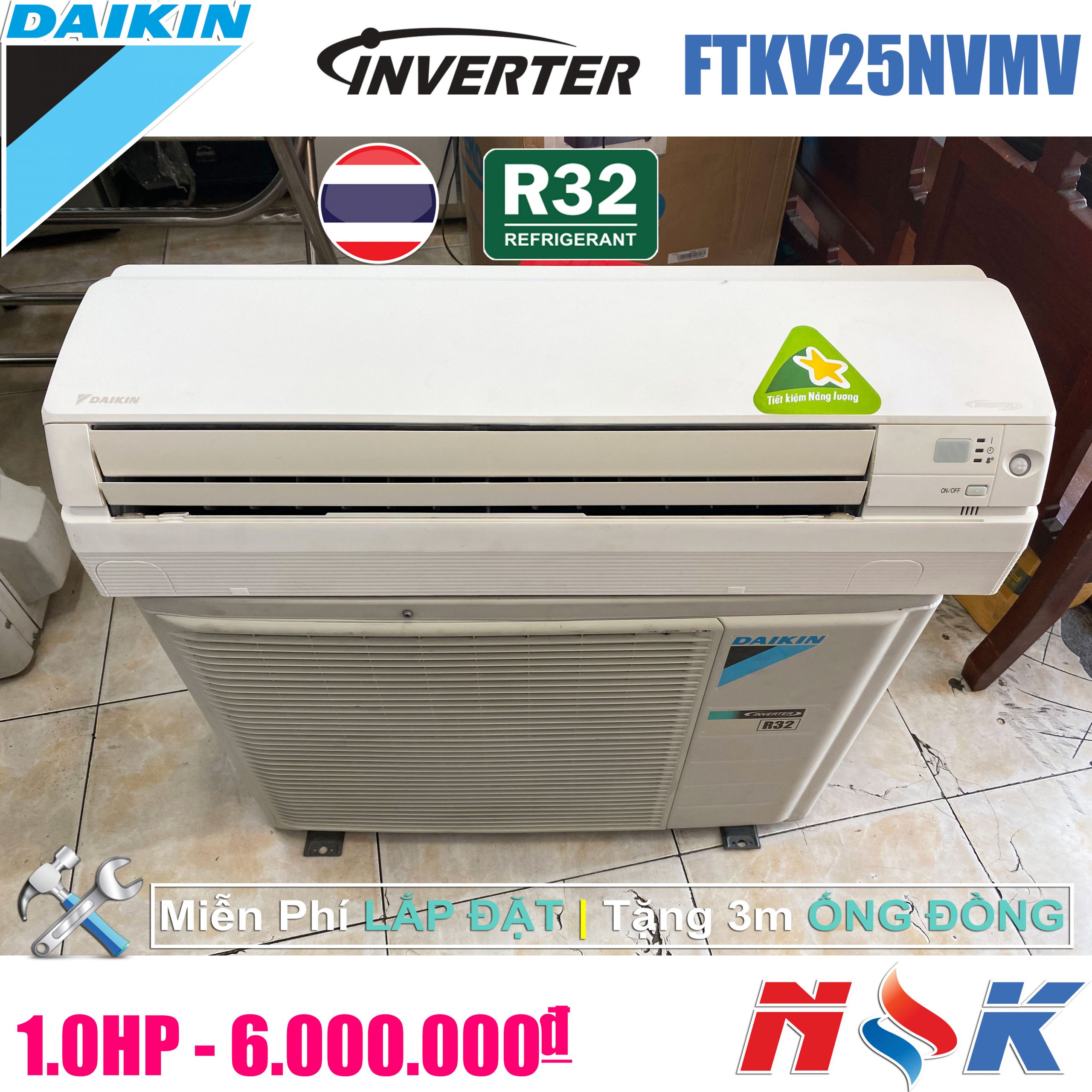 Máy lạnh Daikin Inverter FTKV25NVMV 1HP