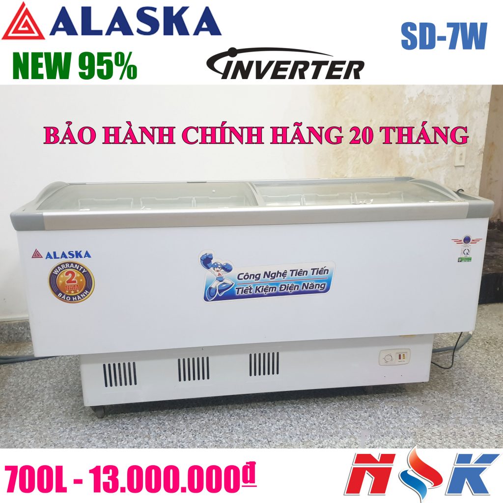 Tủ đông kính cong Alaska SD-7W 700 lít