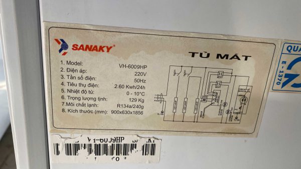 Tủ mát Sanaky VH-6009HP 600 lít