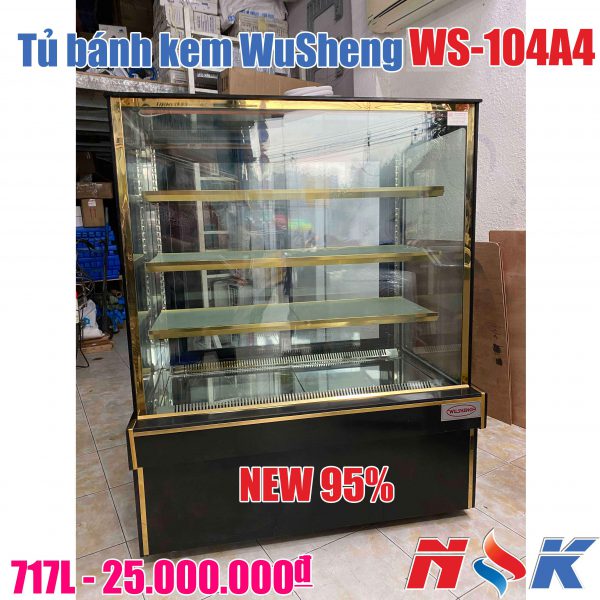 Tủ bánh kem kính vuông WuSheng WS-104A4