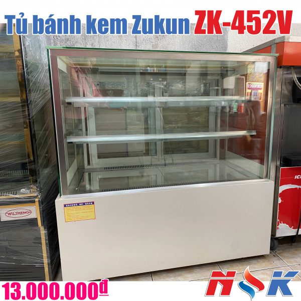 Tủ bánh kem kính vuông Zukun ZK-452V