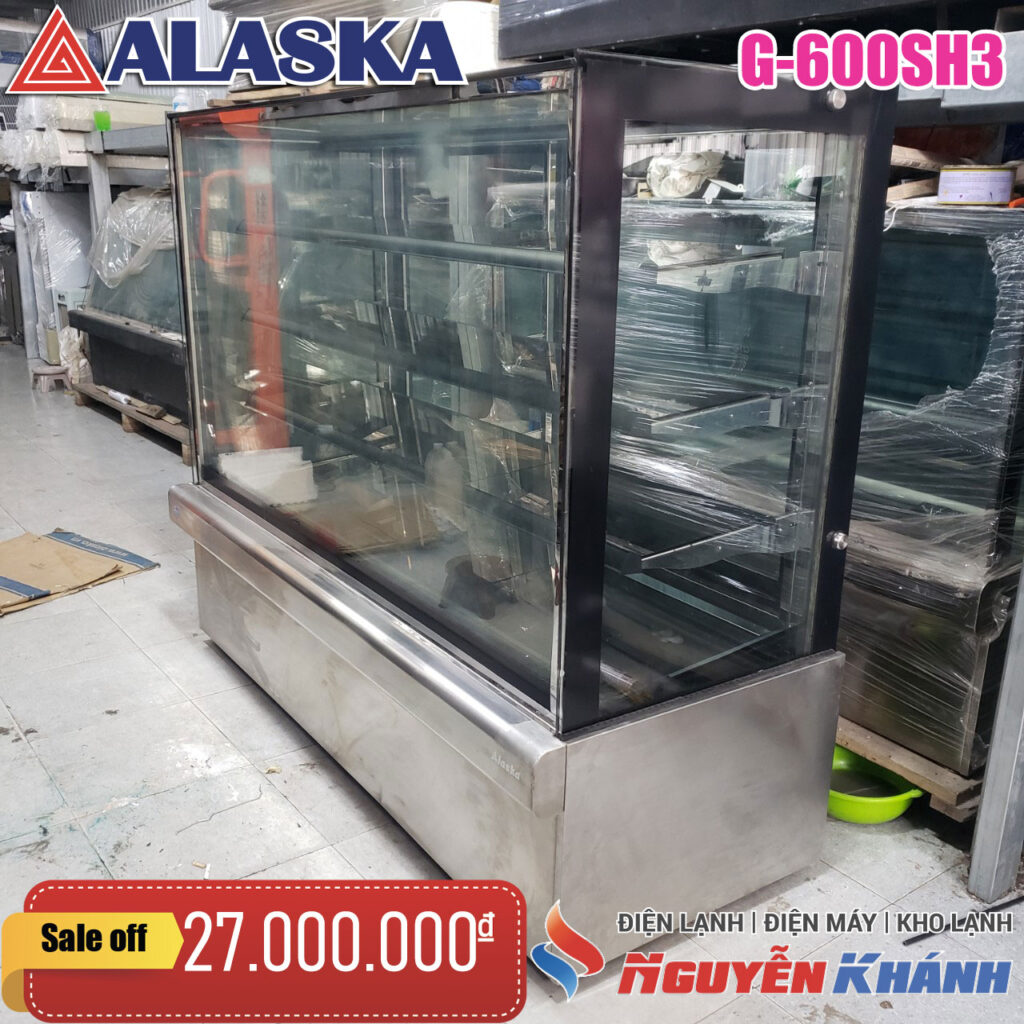 Tủ bánh kem kính vuông Alaska G-600SH3