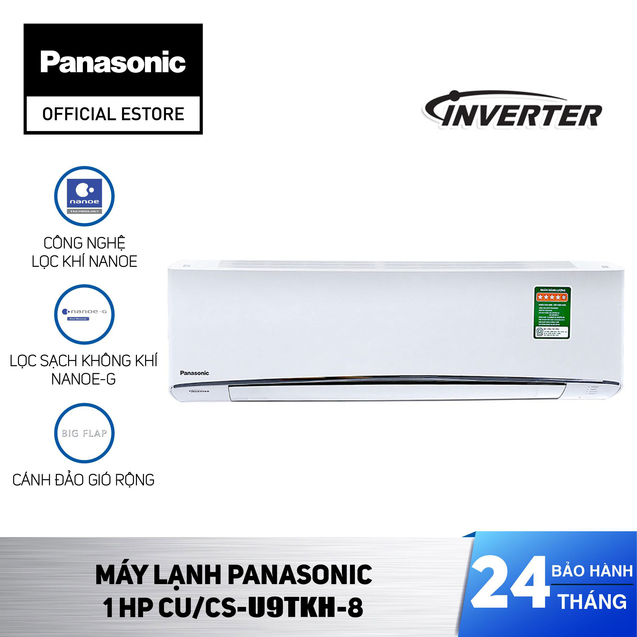 Máy lạnh Panasonic Inverter CU/CS-U9TKH-8 1HP