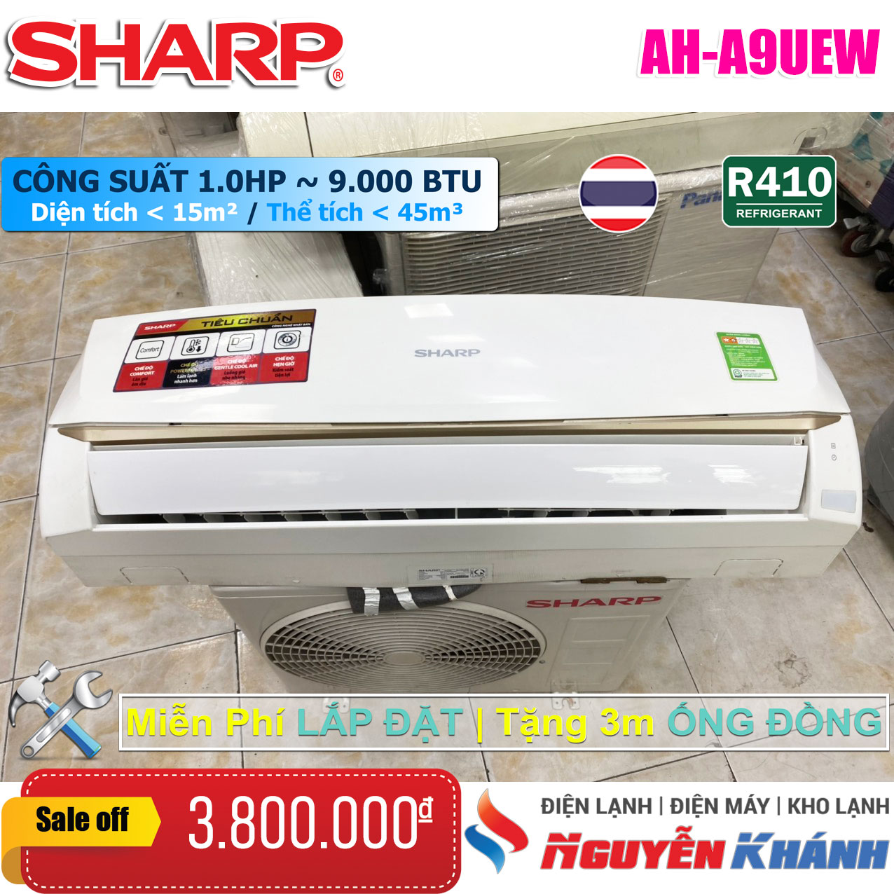 Máy lạnh Sharp AH-A9UEW (1.0Hp)