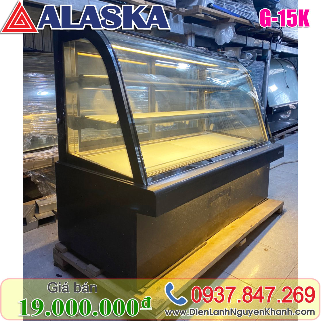 Tủ mát trưng bày bánh kem Alaska 1.5m G-15K