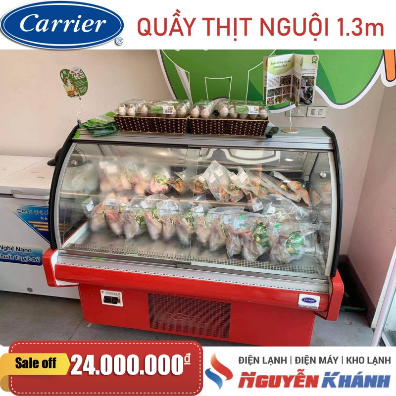 Tủ trưng bày thịt Carrier 1.3m