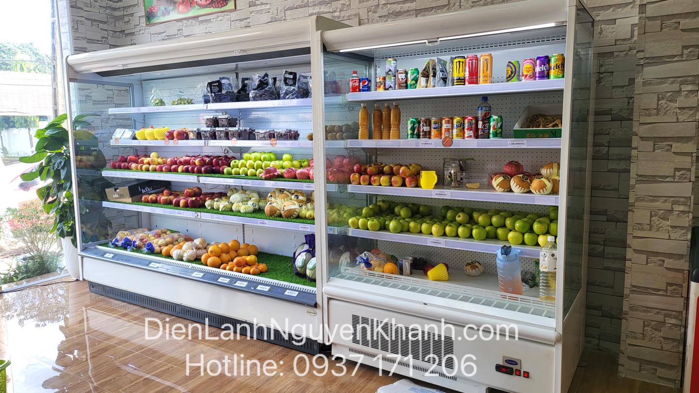 Tủ mát trưng bày trái cây nhập khẩu tại cửa hàng Anh Nhi Fruit Đồng Nai