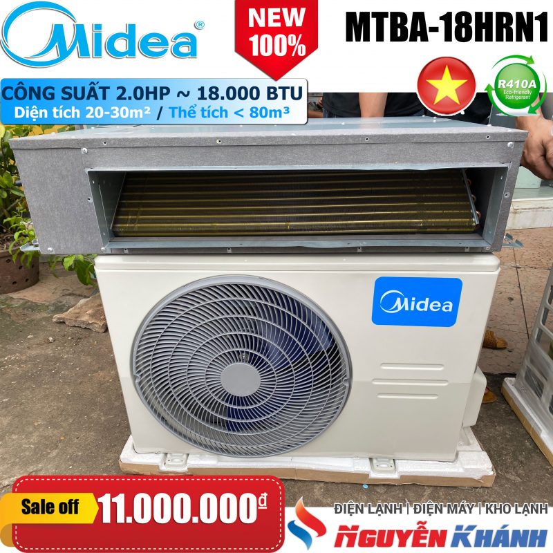 Máy lạnh giấu trần nối ống gió Midea MTBA-18HRN1 (2.0Hp)